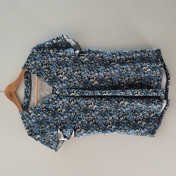 Bundle of 2 Cotton Knit T Shirts Size L Spring Summer Casual Floral Comfy Flowy - Picture 4 of 12